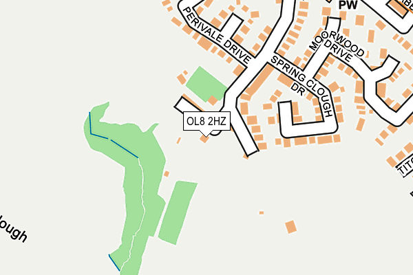 OL8 2HZ map - OS OpenMap – Local (Ordnance Survey)