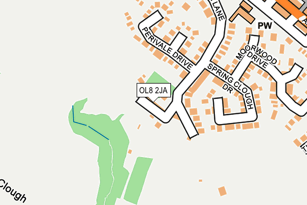 OL8 2JA map - OS OpenMap – Local (Ordnance Survey)