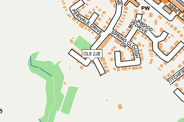 OL8 2JB map - OS OpenMap – Local (Ordnance Survey)