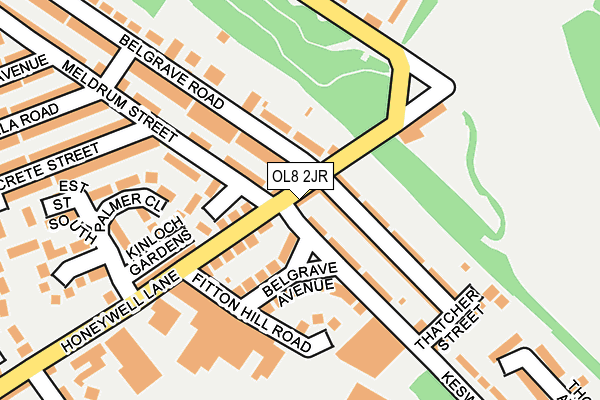 OL8 2JR map - OS OpenMap – Local (Ordnance Survey)