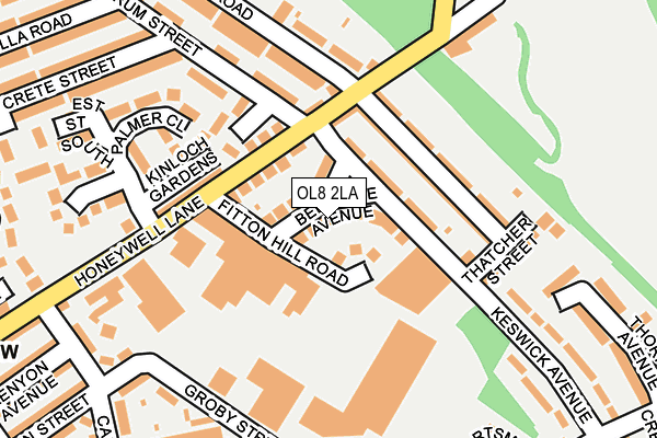OL8 2LA map - OS OpenMap – Local (Ordnance Survey)