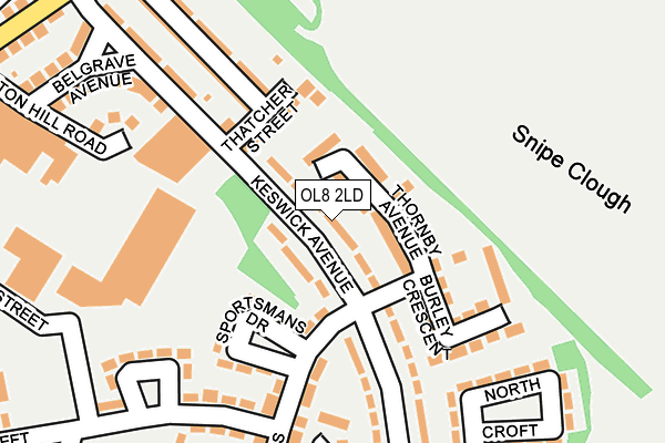 OL8 2LD map - OS OpenMap – Local (Ordnance Survey)