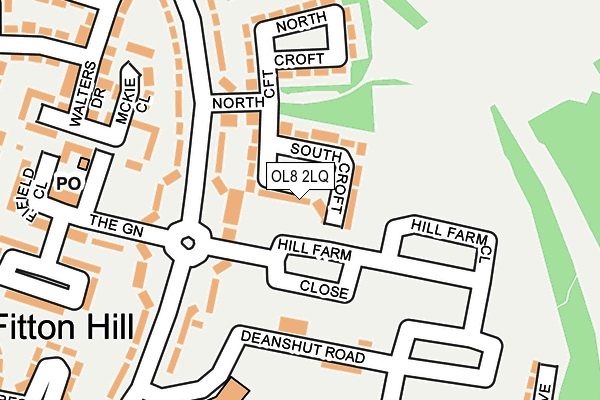 OL8 2LQ map - OS OpenMap – Local (Ordnance Survey)
