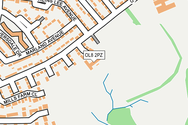 OL8 2PZ map - OS OpenMap – Local (Ordnance Survey)