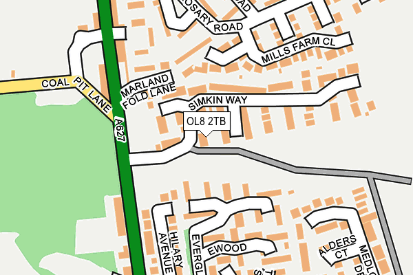 OL8 2TB map - OS OpenMap – Local (Ordnance Survey)