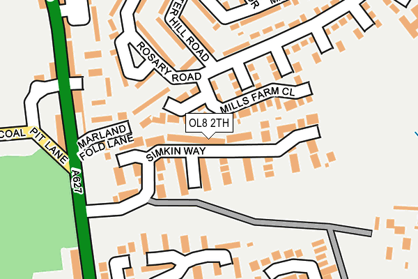 OL8 2TH map - OS OpenMap – Local (Ordnance Survey)