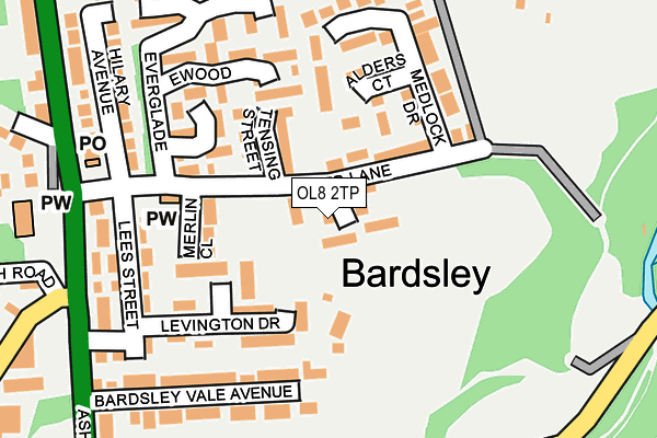 OL8 2TP map - OS OpenMap – Local (Ordnance Survey)