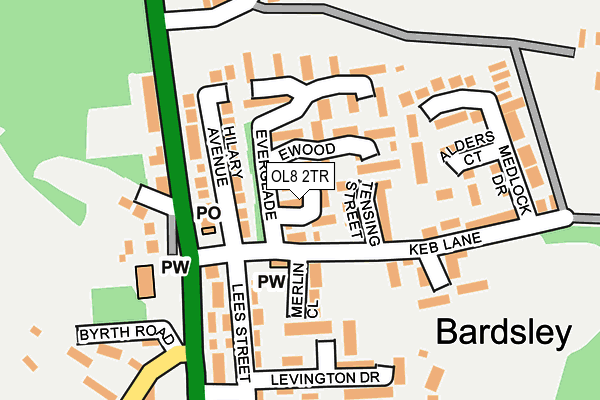OL8 2TR map - OS OpenMap – Local (Ordnance Survey)