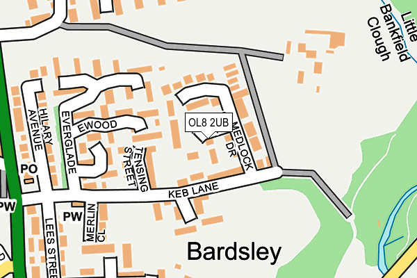 OL8 2UB map - OS OpenMap – Local (Ordnance Survey)
