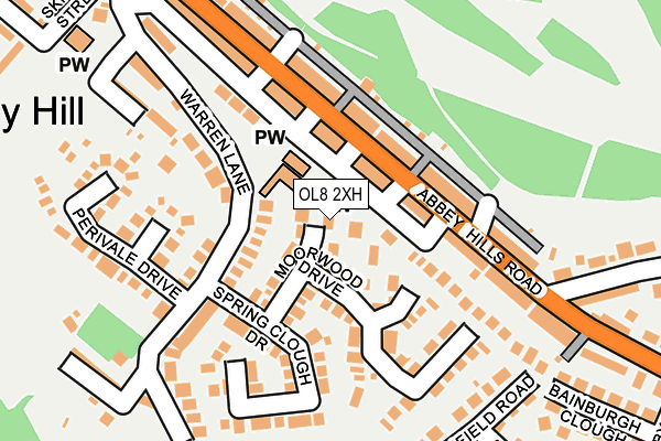 OL8 2XH map - OS OpenMap – Local (Ordnance Survey)