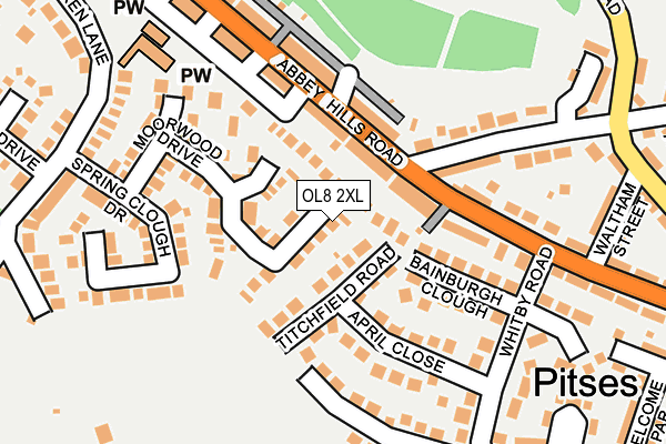 OL8 2XL map - OS OpenMap – Local (Ordnance Survey)