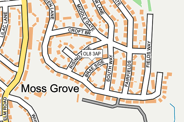 OL8 3AP map - OS OpenMap – Local (Ordnance Survey)