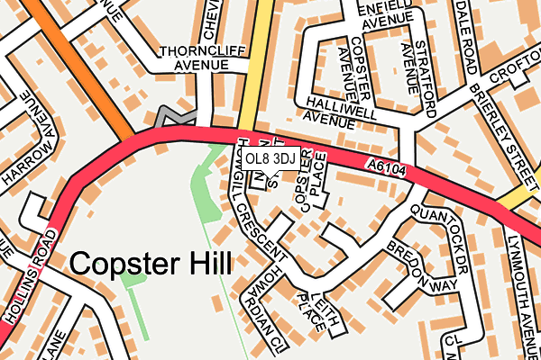 OL8 3DJ map - OS OpenMap – Local (Ordnance Survey)