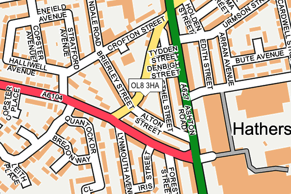 OL8 3HA map - OS OpenMap – Local (Ordnance Survey)