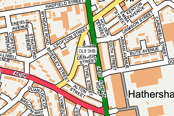 OL8 3HB map - OS OpenMap – Local (Ordnance Survey)