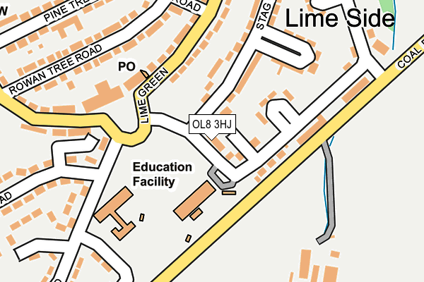 OL8 3HJ map - OS OpenMap – Local (Ordnance Survey)