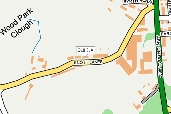 OL8 3JA map - OS OpenMap – Local (Ordnance Survey)