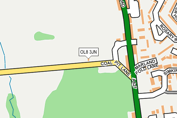 OL8 3JN map - OS OpenMap – Local (Ordnance Survey)