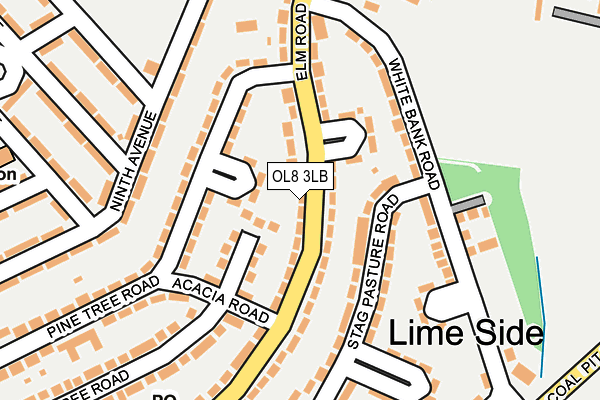 OL8 3LB map - OS OpenMap – Local (Ordnance Survey)