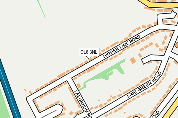 OL8 3NL map - OS OpenMap – Local (Ordnance Survey)