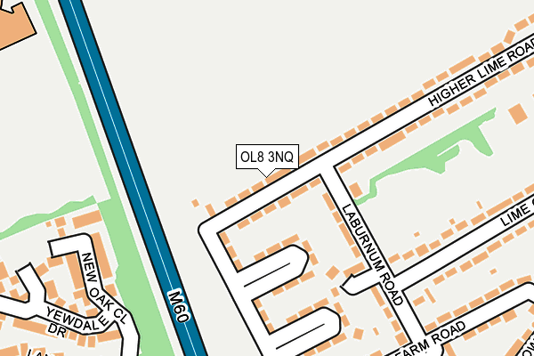 OL8 3NQ map - OS OpenMap – Local (Ordnance Survey)