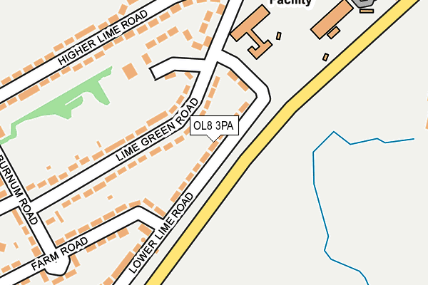 OL8 3PA map - OS OpenMap – Local (Ordnance Survey)