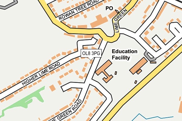 OL8 3PG map - OS OpenMap – Local (Ordnance Survey)