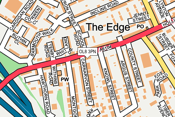 OL8 3PN map - OS OpenMap – Local (Ordnance Survey)