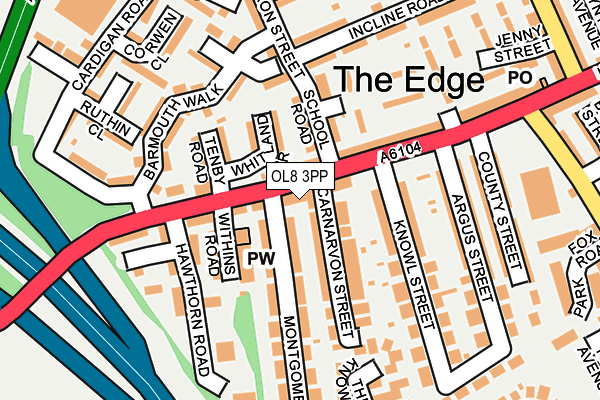 OL8 3PP map - OS OpenMap – Local (Ordnance Survey)