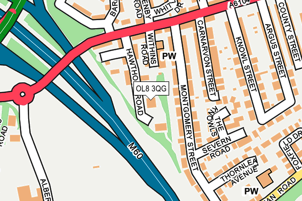 OL8 3QG map - OS OpenMap – Local (Ordnance Survey)