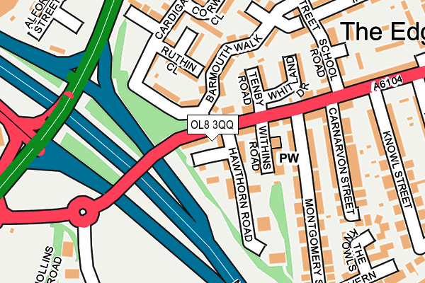 OL8 3QQ map - OS OpenMap – Local (Ordnance Survey)