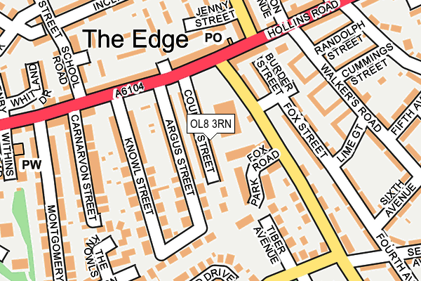 OL8 3RN map - OS OpenMap – Local (Ordnance Survey)