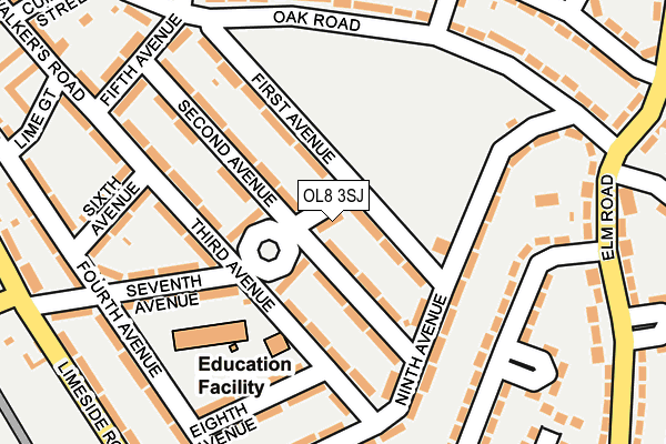 OL8 3SJ map - OS OpenMap – Local (Ordnance Survey)