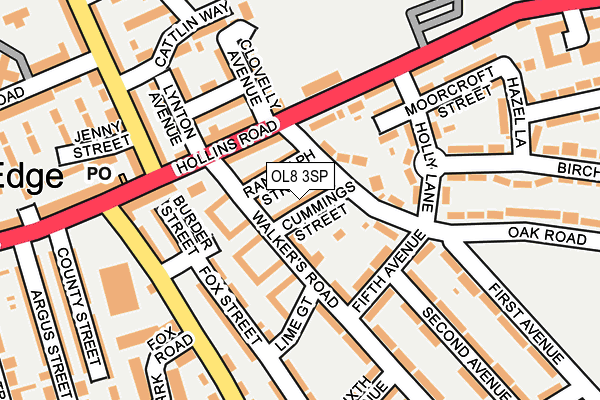 OL8 3SP map - OS OpenMap – Local (Ordnance Survey)