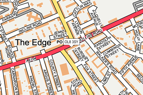 OL8 3SY map - OS OpenMap – Local (Ordnance Survey)