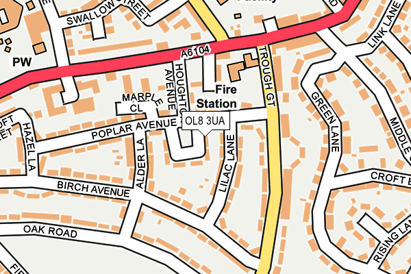 OL8 3UA map - OS OpenMap – Local (Ordnance Survey)