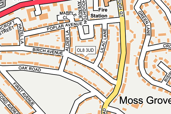 OL8 3UD map - OS OpenMap – Local (Ordnance Survey)