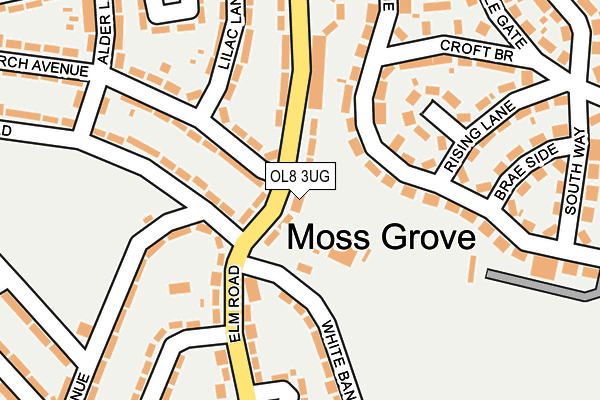 OL8 3UG map - OS OpenMap – Local (Ordnance Survey)