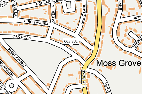 OL8 3UL map - OS OpenMap – Local (Ordnance Survey)