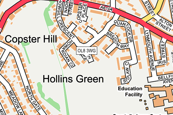 OL8 3WG map - OS OpenMap – Local (Ordnance Survey)