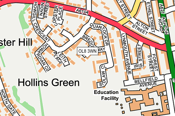 OL8 3WN map - OS OpenMap – Local (Ordnance Survey)