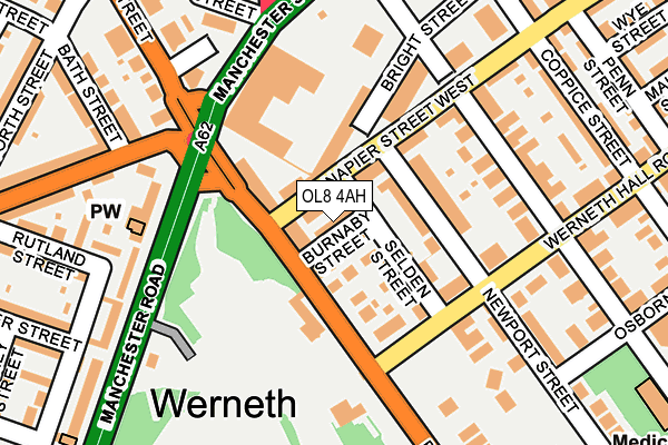 OL8 4AH map - OS OpenMap – Local (Ordnance Survey)