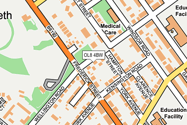 OL8 4BW map - OS OpenMap – Local (Ordnance Survey)