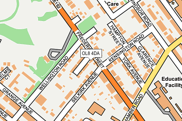 OL8 4DA map - OS OpenMap – Local (Ordnance Survey)