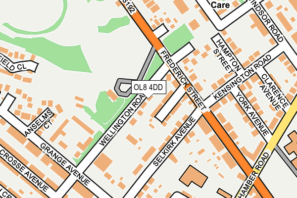 OL8 4DD map - OS OpenMap – Local (Ordnance Survey)