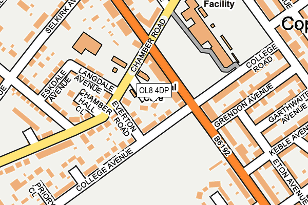 OL8 4DP map - OS OpenMap – Local (Ordnance Survey)