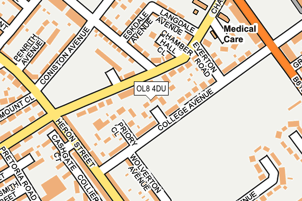 OL8 4DU map - OS OpenMap – Local (Ordnance Survey)