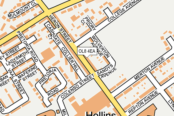 OL8 4EA map - OS OpenMap – Local (Ordnance Survey)