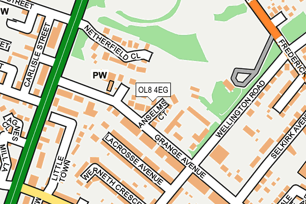 OL8 4EG map - OS OpenMap – Local (Ordnance Survey)