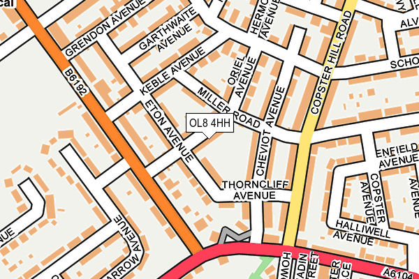 OL8 4HH map - OS OpenMap – Local (Ordnance Survey)